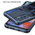 Camo Slider Back Cover for Poco M3 PRO / Redmi Note 10T 5G , [Military Grade Protection] Shockproof Slim Clear Camera Shield Bumper Back Case (Blue)