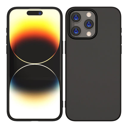 Mobizang Matte Protective Lens Flexible Back Cover for Apple iPhone 15 Pro | Slim Silicone with Soft Lining Shockproof Full Body Bumper Case (Black)