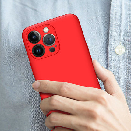 Double Dip Full 360 Protection Back Case Cover for Apple iPhone 13 Pro Max (6.7) (Red)
