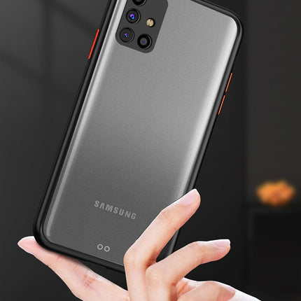 Paper Thin Back Cover For Samsung Galaxy M31S , Super Slim Matte Translucent Full Protection Back Case (Black)