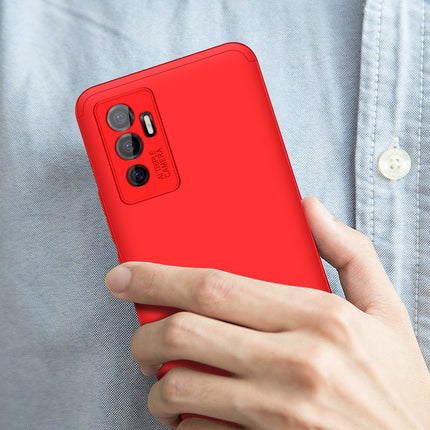 Double Dip Full 360 Protection Back Case Cover for Vivo V23E (Red)