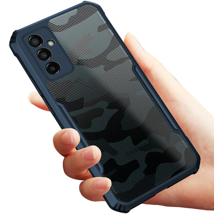 Beetle Camouflage for Samsung Galaxy M23 Back Case, [Military Grade] Shockproof Slim Hybrid Cover (Blue)