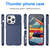 Mobizang Thunder Protective Flexible Back Cover for Apple iPhone 15 Pro Max | Slim Anti Slip Rugged TPU Shockproof Full Body Bumper Case (Blue)