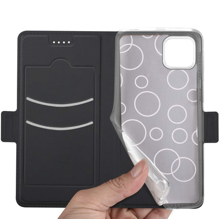Noble Slim Magnetic & Card Holder Stand Leather Flip Case Cover for Apple iPhone 13 Pro (6.1) (Black)