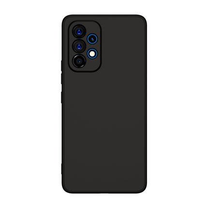 Matte Lens Protective Back Cover for Samsung Galaxy A33 (5G), Slim Silicone with Soft Lining Shockproof Flexible Full Body Bumper Case (Black)