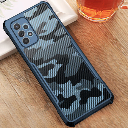 Beetle Camouflage for Samsung Galaxy M32 (5G) Back Case, [Military Grade Protection] Shock Proof Slim Hybrid Bumper Cover (Blue)
