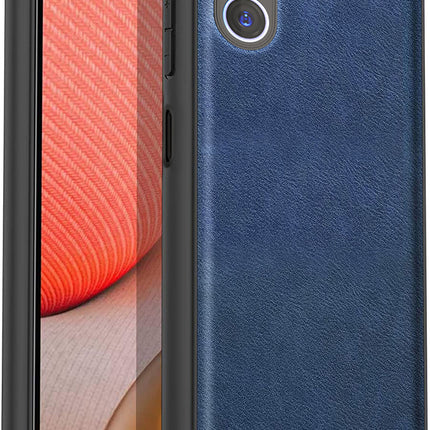 Mobizang Tux Leather Back Cover for Samsung Galaxy F34 (5G) / M34 (5G) | Slim Shockproof Camera Protection Bumper Case (Blue)