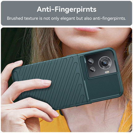 Mobizang Thunder Protective Flexible Back Cover for OnePlus 10R | Slim Anti Slip Rugged TPU Shockproof Full Body Bumper Case (Green)