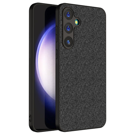 Mobizang Soft Full Fabric Protective Back Case Cover for Samsung Galaxy S24 PLUS | Shockproof Slim Hard Anti Slip Back Case (Black)