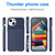 Mobizang Thunder Protective Flexible Back Cover for Apple iPhone 15 | Slim Anti Slip Rugged TPU Shockproof Full Body Bumper Case (Blue)