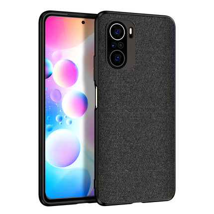 Soft Fabric Hybrid for Xiaomi Mi 11X Pro / Mi 11X Back Cover, Shockproof Protection Slim Hard Back Case (Black)