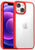 Hawkeye Clear Back Cover for Apple iPhone 13 (6.1 inch) , Camera Lens Protector Shockproof Slim Clear Case Cover (Red)