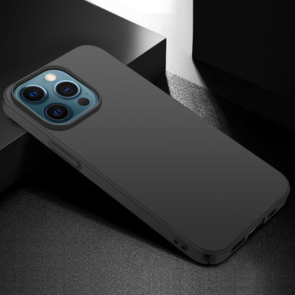 Silk Smooth Finish [Full Coverage] All Sides Protection Slim Back Case Cover for Apple iPhone 13 PRO MAX (6.7 inch) (Black)
