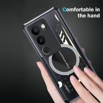 Mobizang Magnetic Heat Dissipation Gaming Back Cover For Vivo V29 / V29 PRO | Slim Shockproof Bumper Case (Black)