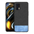 Soft Fabric & Leather Hybrid Protective Case Cover for Realme X7 Max (Black,Blue)