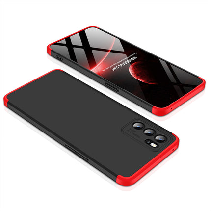Double Dip Full 360 Protection Back Case Cover for Oppo Reno 6 Pro (5G) (Red,Black)