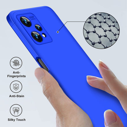 Double Dip Full 360 Protection Back Case Cover for Realme 9 PRO (Blue)