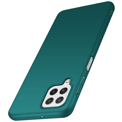 Silk Smooth Finish [Full Coverage] All Sides Protection Slim Back Case Cover for Samsung Galaxy A22 (4G) (Green)