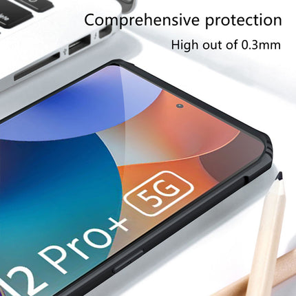 Mobizang Beetle Camouflage for Redmi Note 12 Pro Plus Back Case| [Military Grade Protection] Shock Proof Slim Hybrid Bumper Cover (Black)