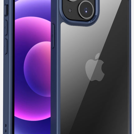 Hawkeye Clear Back Cover for Apple iPhone 13 Mini (5.4 inch) , Camera Lens Protector Shockproof Slim Clear Case Cover (Blue)