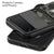 Tank Back Cover for Samsung Galaxy Z Flip 3 (5G) , Inbuilt Ring + Slider Shockproof Lens Protection Case (Black)