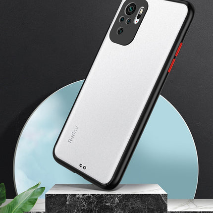 Paper Thin Back Cover For Xiaomi Redmi Note 10 /  Note 10S , Super Slim Matte Translucent Full Protection Back Case (Black)