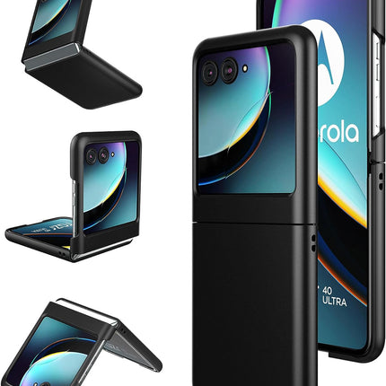 Mobizang Ultra Thin Back Case for Moto Razor 40 Ultra | Full Body Protection Hard Back Cover, Black