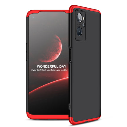 Double Dip Full 360 Protection Back Case Cover for Realme 9i (Red , Black)