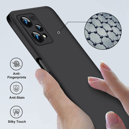 Double Dip Full 360 Protection Back Case Cover for Realme 9 PRO (Black)