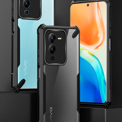 Mobizang Bull Back Cover for Vivo V25 Pro (5G) , [Military Grade Protection] Shock Proof Slim Hybrid Bumper Case (Black)