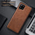 Tux Back Case for Samsung Galaxy M42 (5G) , Slim Leather Case with Soft Edge Shockproof Back Cover (Brown)
