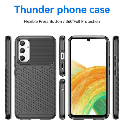 Mobizang Thunder Protective Flexible Back Cover for Samsung Galaxy A54 (5G) | Slim Anti Slip Rugged TPU Shockproof Full Body Bumper Case (Black)