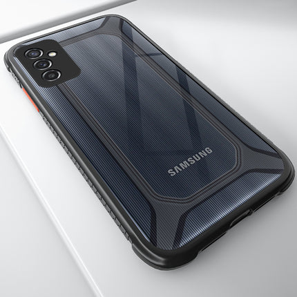 Unicorn for Samsung Galaxy M52 (5G) Clear Back Case, [Military Grade Protection] Shock Proof Slim Hybrid Bumper Cover (Black)