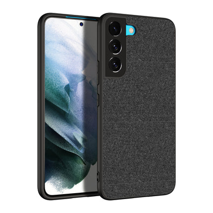 Soft Full Fabric Protective Back Case Cover for Samsung Galaxy S22 + ( Plus ) (Black)