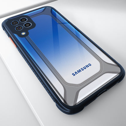 Unicorn for Samsung Galaxy F62 Clear Back Case, [Military Grade Protection] Shock Proof Slim Hybrid Bumper Cover (Blue)