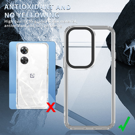 Mobizang Warrior Acrylic Clear Back Cover For OnePlus Nord CE 3 LITE | Slim Shockproof [Military Grade Protection] Hybrid Bumper Case (Transparent Sides)