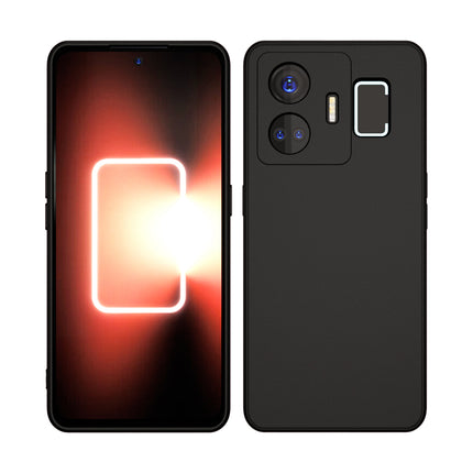 Mobizang Matte Lens Protective Flexible Back Cover for Realme GT Neo 5 (5G) | Slim Silicone with Soft Lining Shockproof Full Body Bumper Case (Black)