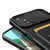 Mobizang Bisen Back Cover for Samsung Galaxy A71  , Inbuilt Camera Slider Ring Stand and Card Pocket Shockproof Slim Bumper Back Case (Black)