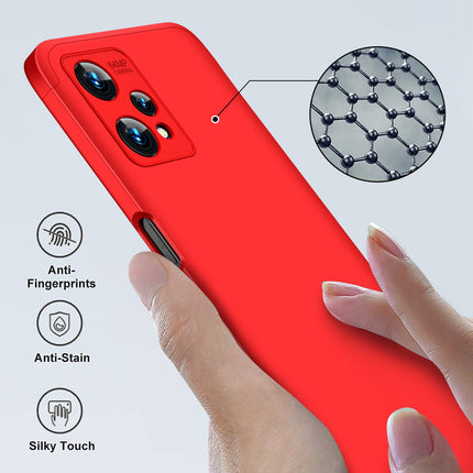 Double Dip Full 360 Protection Back Case Cover for Realme 9 PRO (Red)