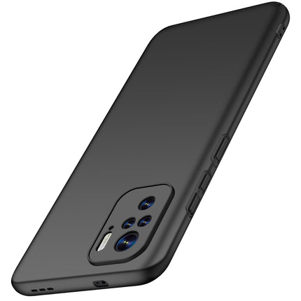 Silk Smooth Finish [Full Coverage] All Sides Protection Slim Back Cover For Xiaomi Redmi Note 10 /  Note 10S (Black)