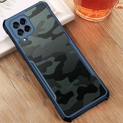 Beetle Camouflage for Samsung Galaxy M33 (5G) Back Case, Shockproof Slim Cover (Blue)
