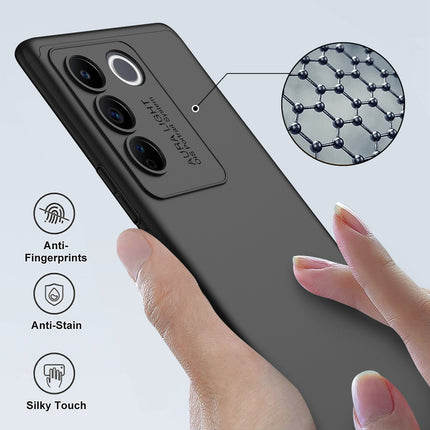 Mobizang Double Dip Full 360 Protection Back Case Cover for Vivo V27/ V27 Pro (5G) (Black)