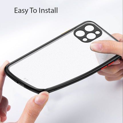 Paper Thin Back Cover For Apple iPhone 12 Pro Max (6.7) , Super Slim Matte Translucent Full Protection Back Case (Black)