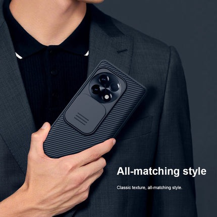 Mobizang Camshield Back Cover for OnePlus 11R | Inbuilt Slider Shockproof Lens Protection Case (Black)