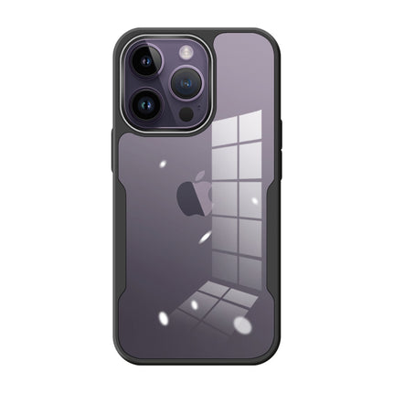 Mobizang Beetle V2 for Apple iPhone 14 Pro Back Cover , [Military Grade] Shockproof Slim Camera Ring Hybrid Clear Case (Black)