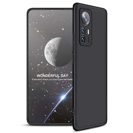 Mobizang Double Dip Full 360 Protection Back Case Cover for Redmi Note 12 Pro (Black)