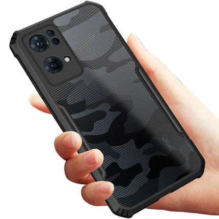 Beetle Camouflage for Oppo Reno 7 Pro (5G) Back Case, [Military Grade Protection] Shock Proof Slim Hybrid Bumper Back Cover , Black