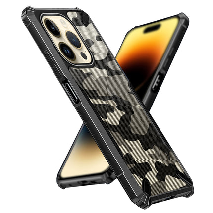 Mobizang Bull Camouflage Back Cover for Apple iPhone 14 Pro , Shockproof Slim Hybrid Case (Black)