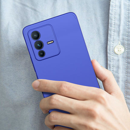 Double Dip Full 360 Protection Back Case Cover for Vivo V23 (5G) (Blue)