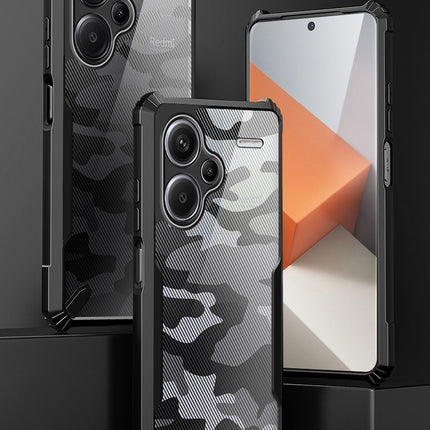 Mobizang Bull Camouflage Back Cover for Redmi Note 13 PRO PLUS | [Military Grade Protection] Shock Proof Slim Hybrid Bumper Case (Black)